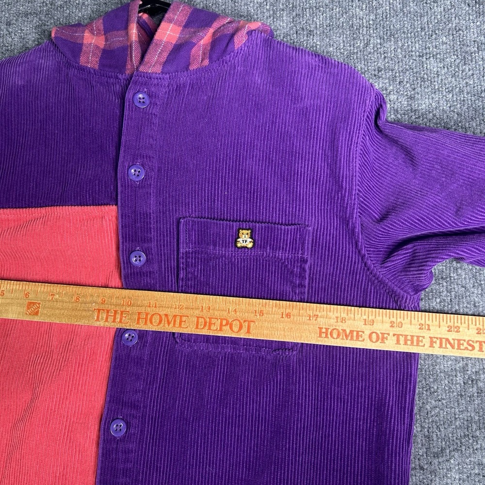 Teddy Fresh Corduroy Color‎ Block Jacket Hoodie Small Streetwear - Picture 7 of 7